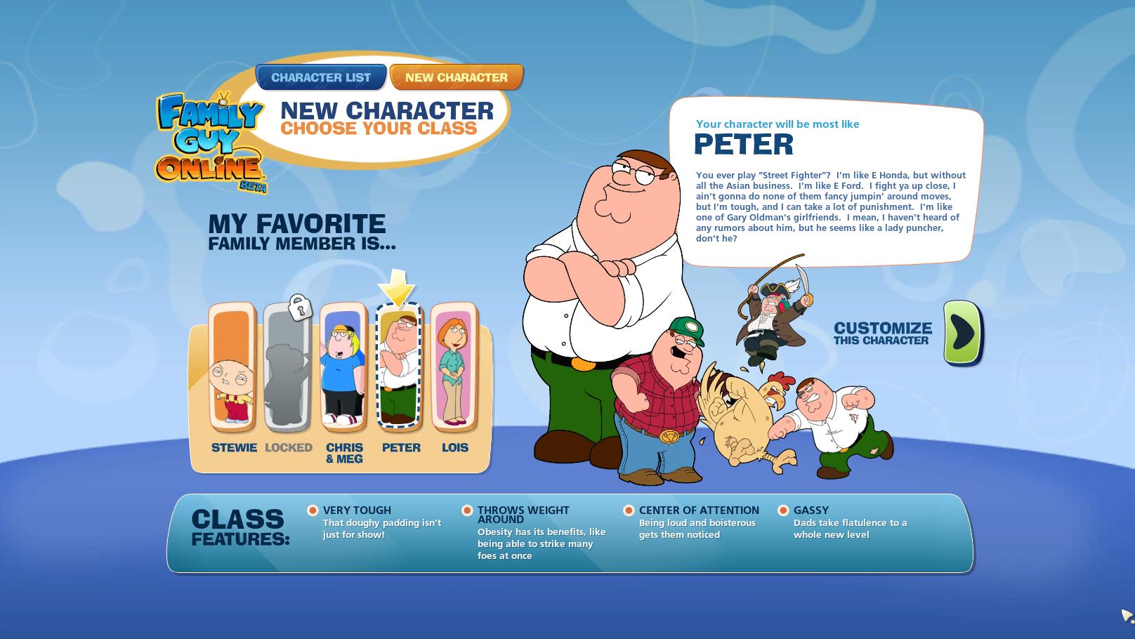 Family Guy Online - Skills and Quests 